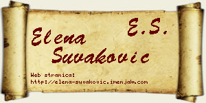 Elena Šuvaković vizit kartica